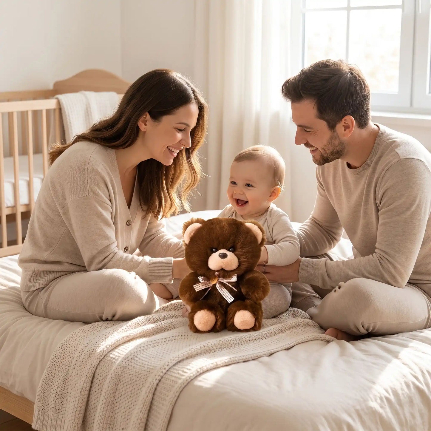 ours en peluche pour bebe ultra famille joue cafe