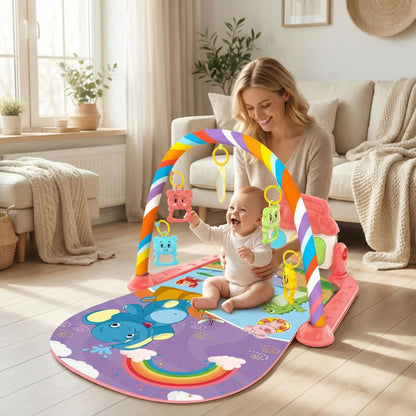 tapis d eveil bebe rose maman