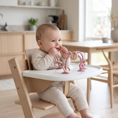 anneau de dentition chaise rose
