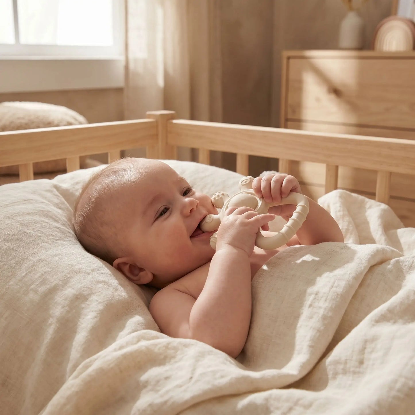 anneau de dentition bebe main bebe mordille
