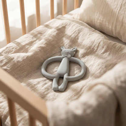 anneau de dentition bebe bleu berceau
