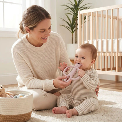 anneau de dentition bebe rose maman