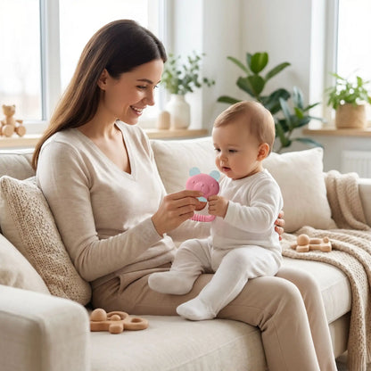 anneau de dentition refrigere rose maman