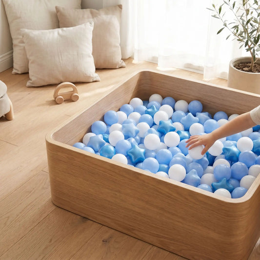 balle pour piscine a balle blanche etoile bleue