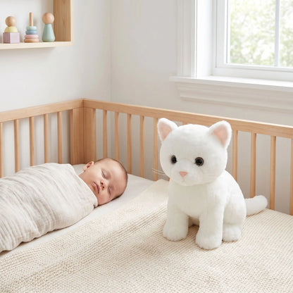 chats en peluches 26cm bebe dort bebe