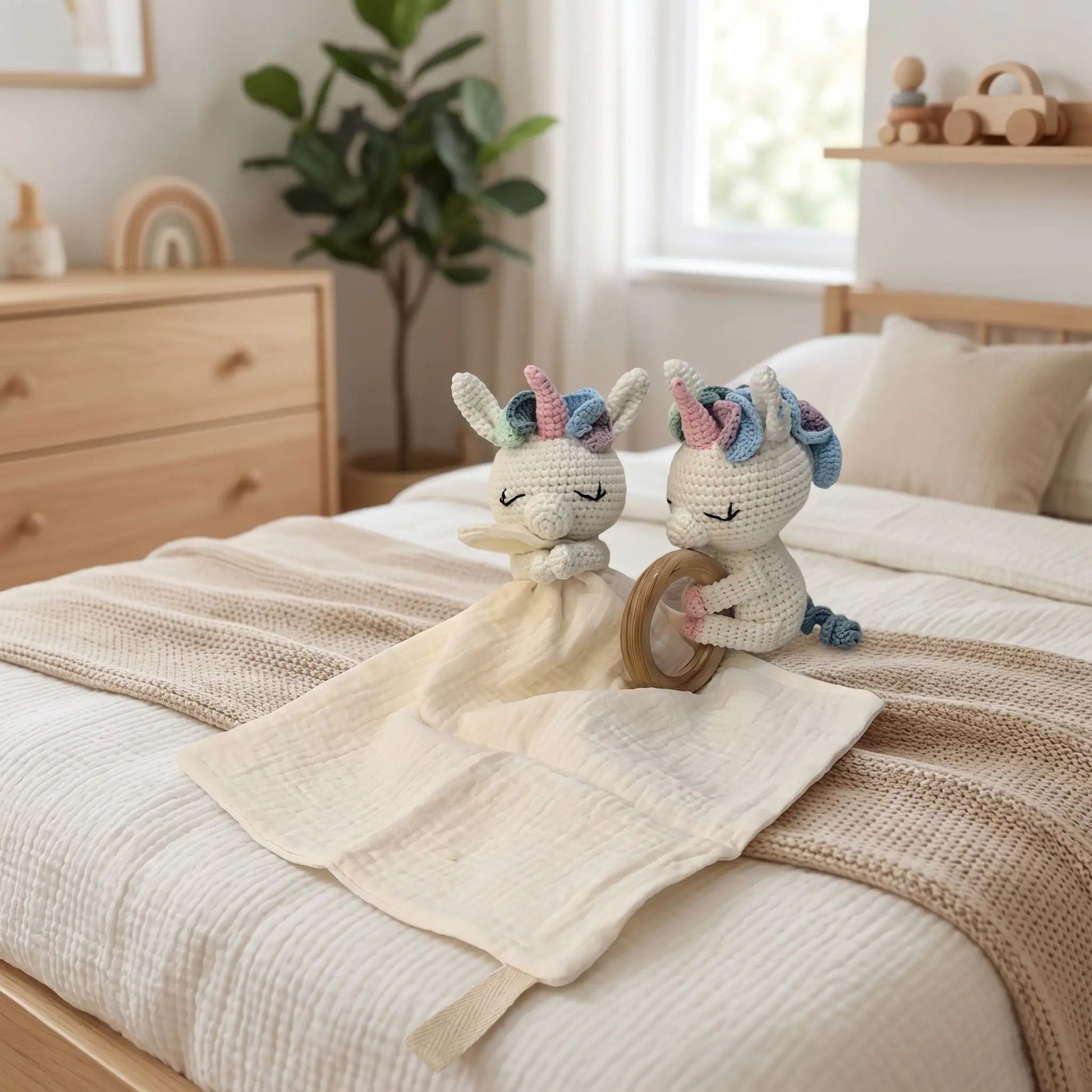 doudou bebe licornes lit