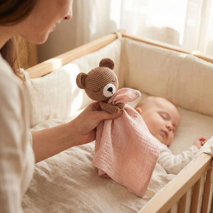 doudou bebe rose dort maman