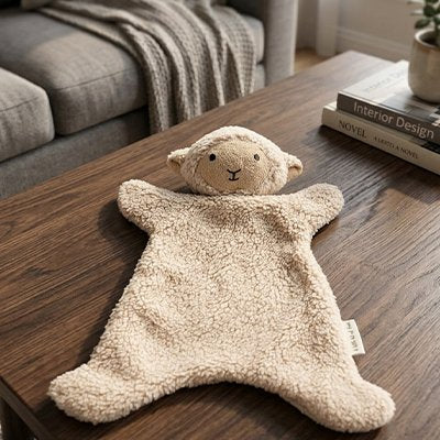 Doudou bebe table salon kaki