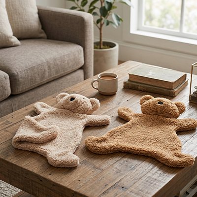 Doudou bebe table salon