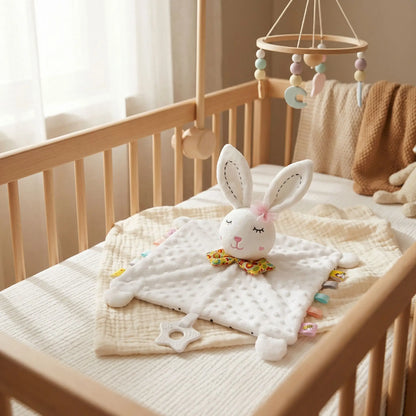 doudou lapin bleu berceau