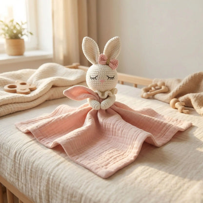 doudou lapin rose barette