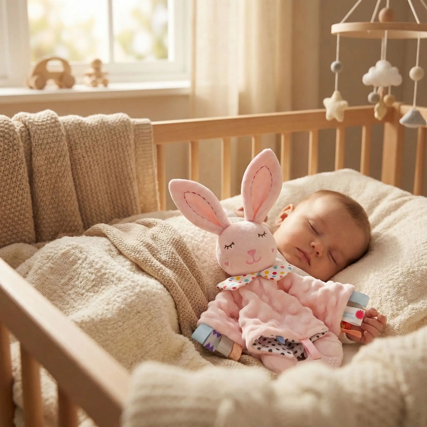 doudou rose lapin bebe
