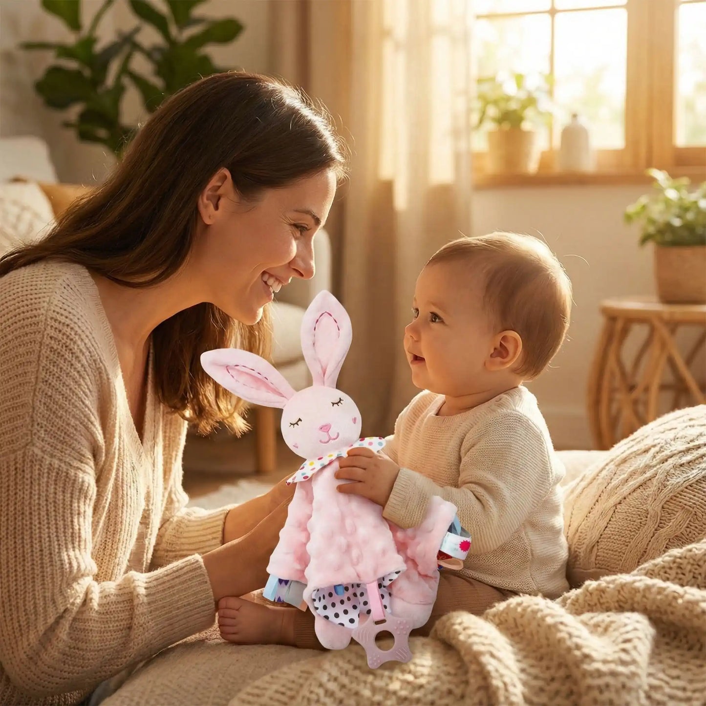 doudou rose lapin doux