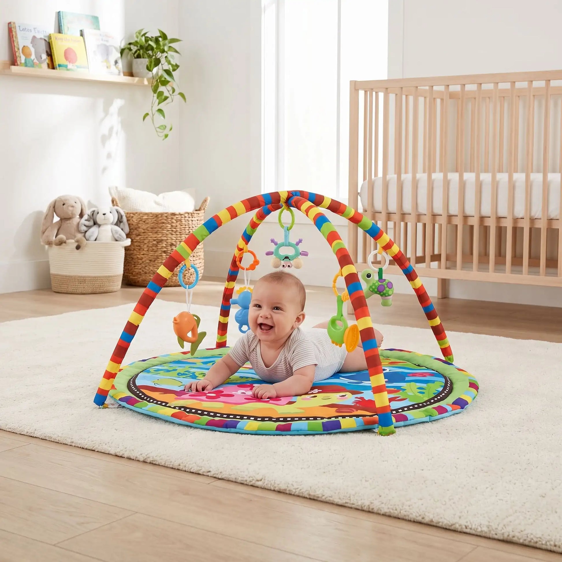 grand tapis deveil moelleux bebe joue ventre
