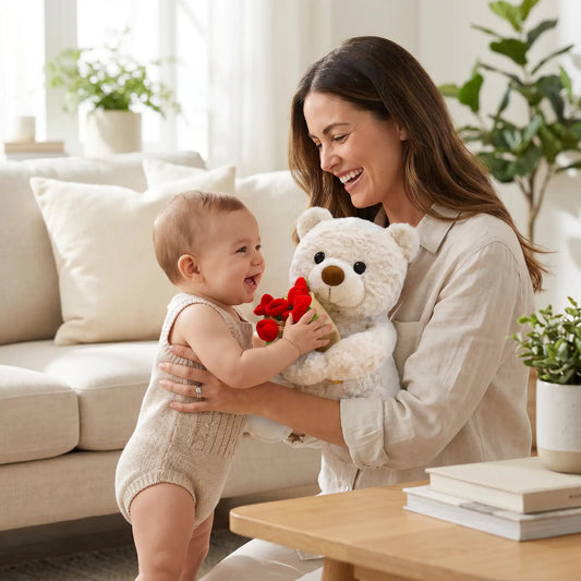 gros ours en peluche 38cm maman bebe