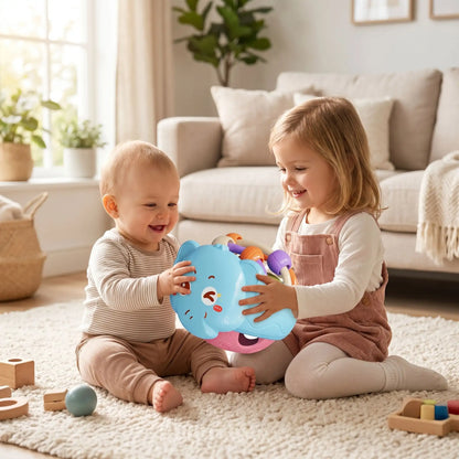 hochet bebe bleu soeur bebe