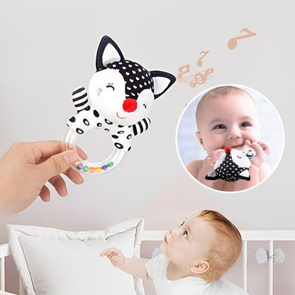 Hochet bébé face chat