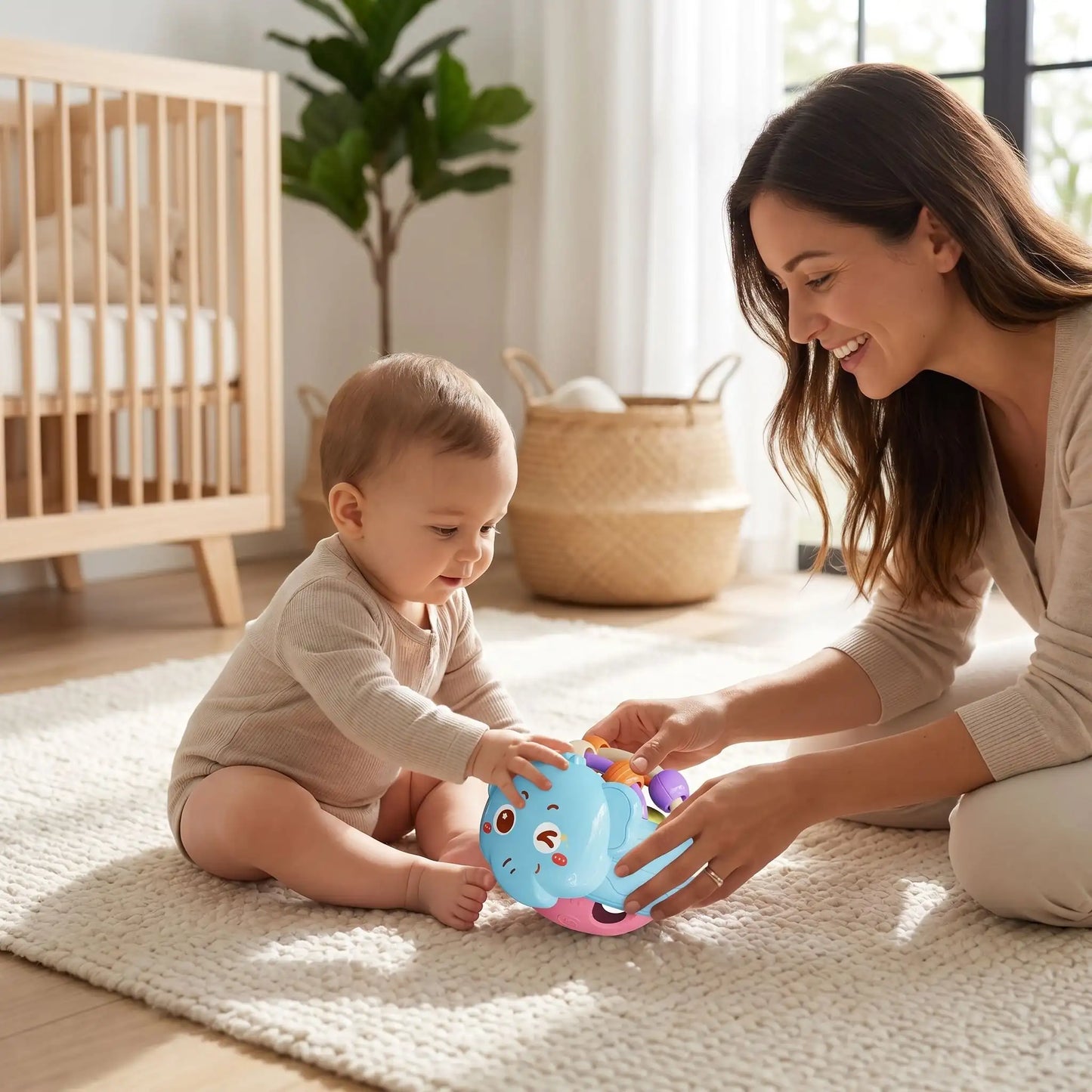 hochet bebe maman bleu bebe tapis