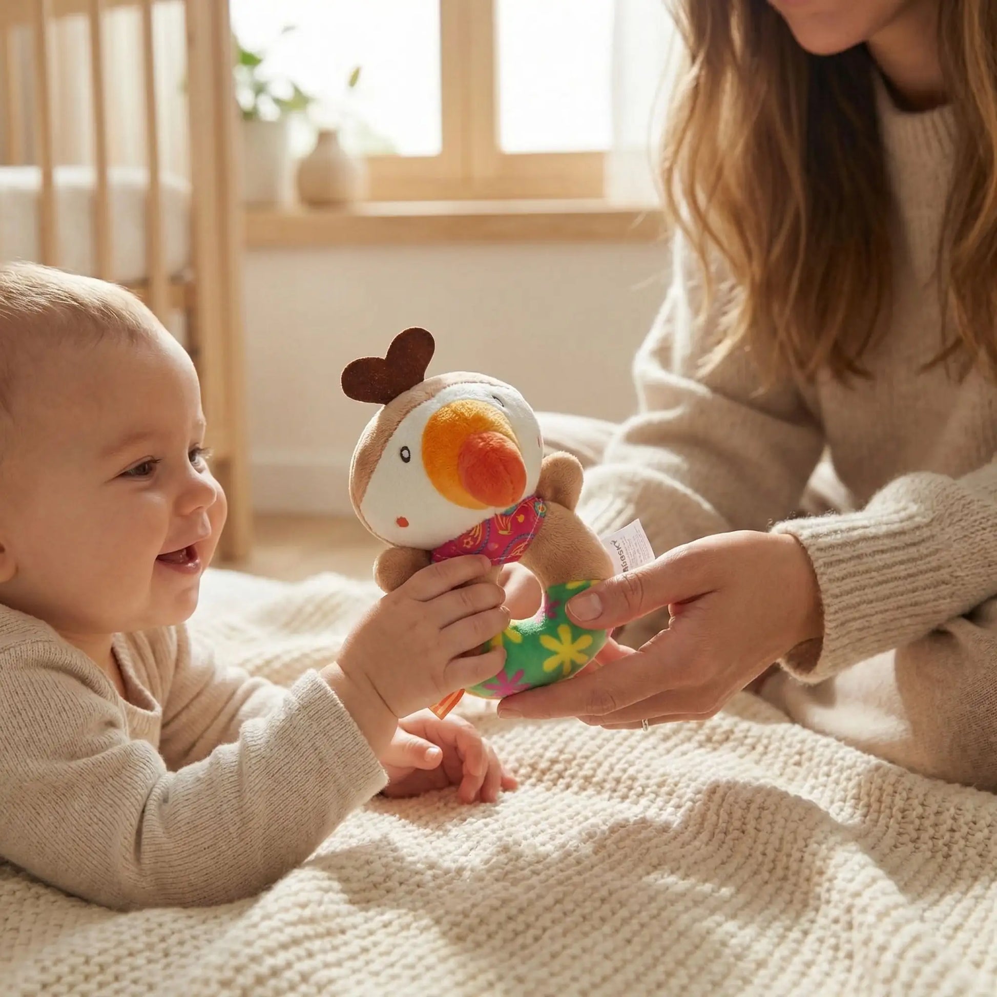 hochet pour bebe maman canard