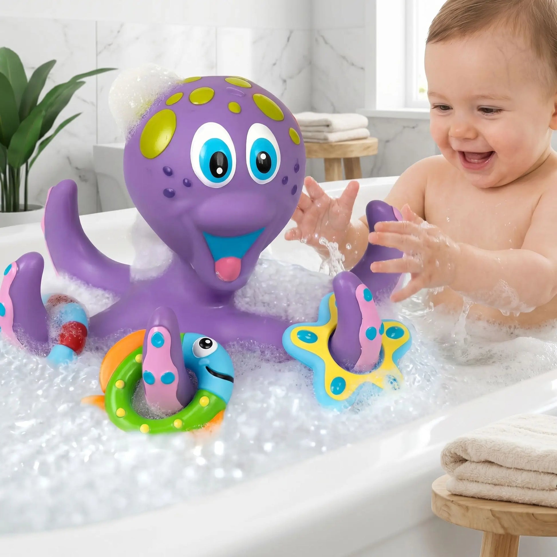 jouet baignoire pour bebe pieuvre bebe