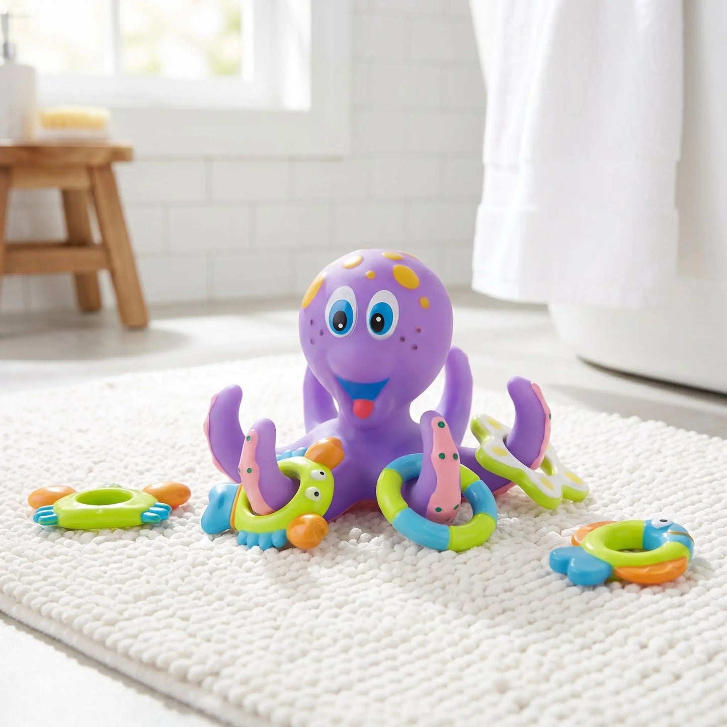 jouet baignoire pour bebe pieuvre tapis