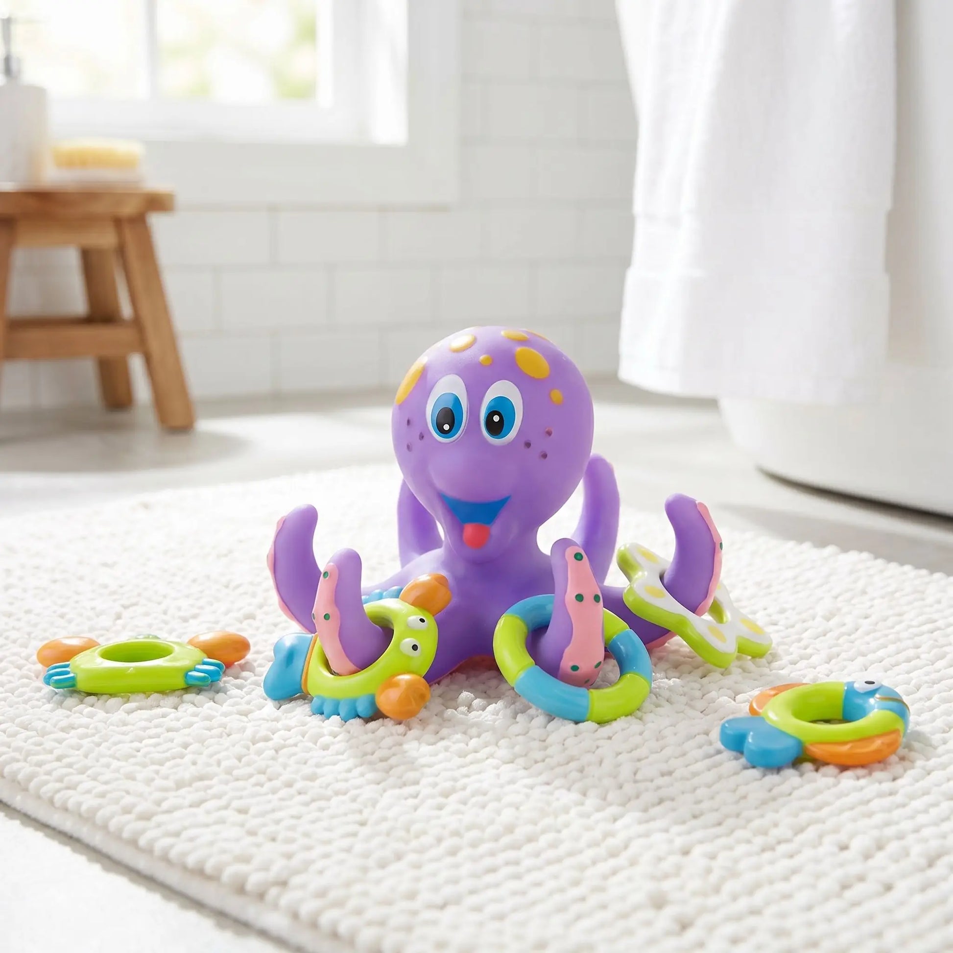 jouet baignoire pour bebe pieuvre tapis
