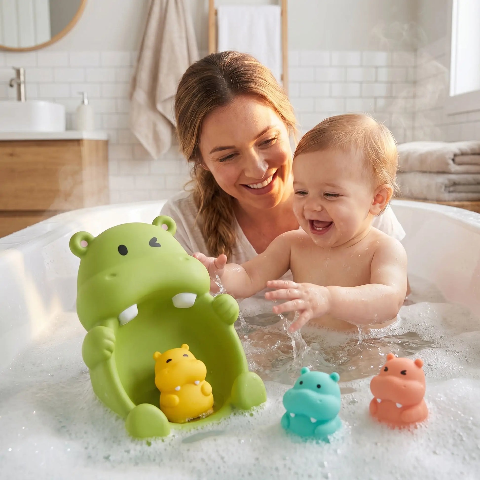 jouet bain bebe hippo maman bebe