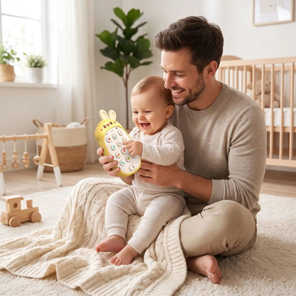 jouet bebe 1an papa joue bebe jaune