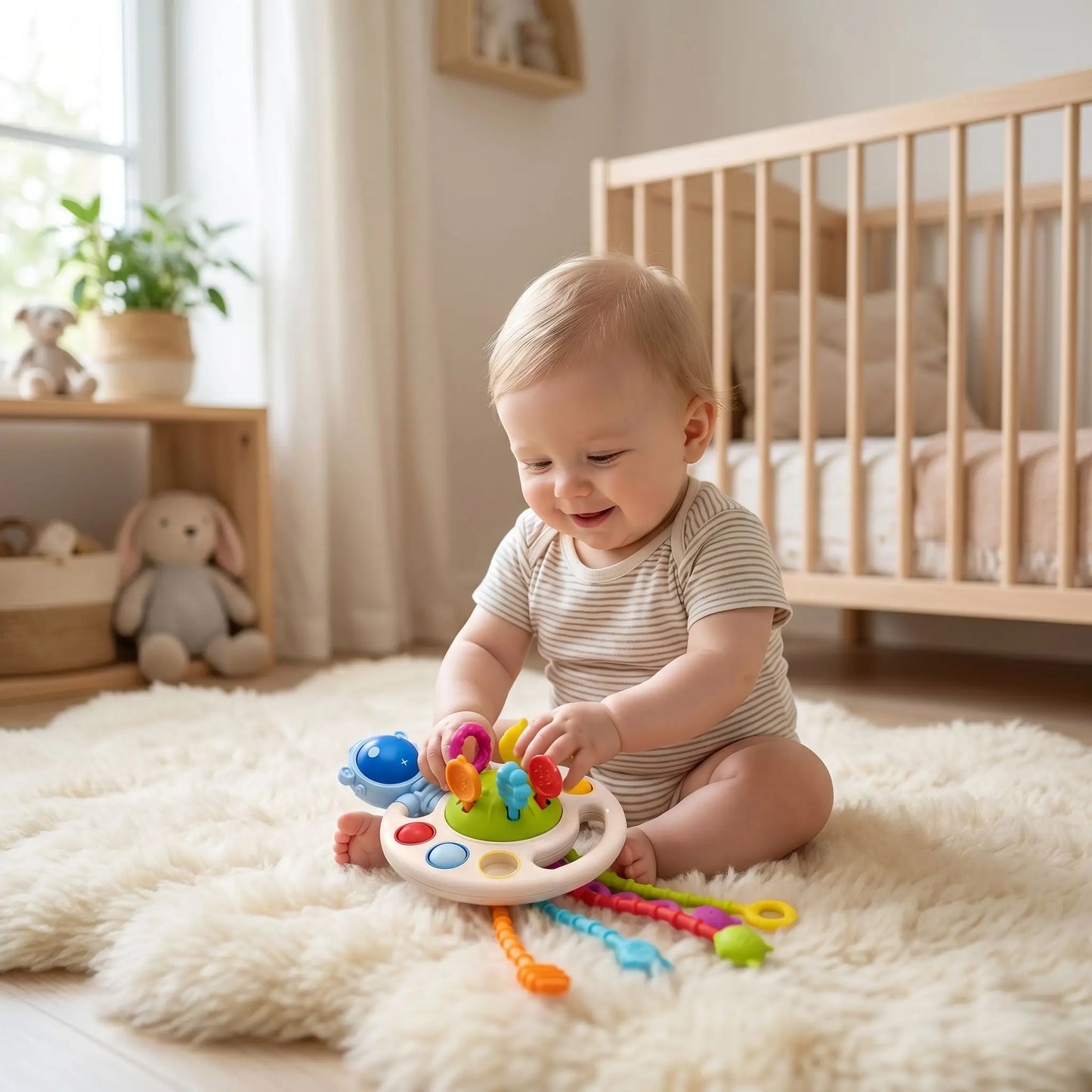 jouet bebe 1an sensoriel assis bebe