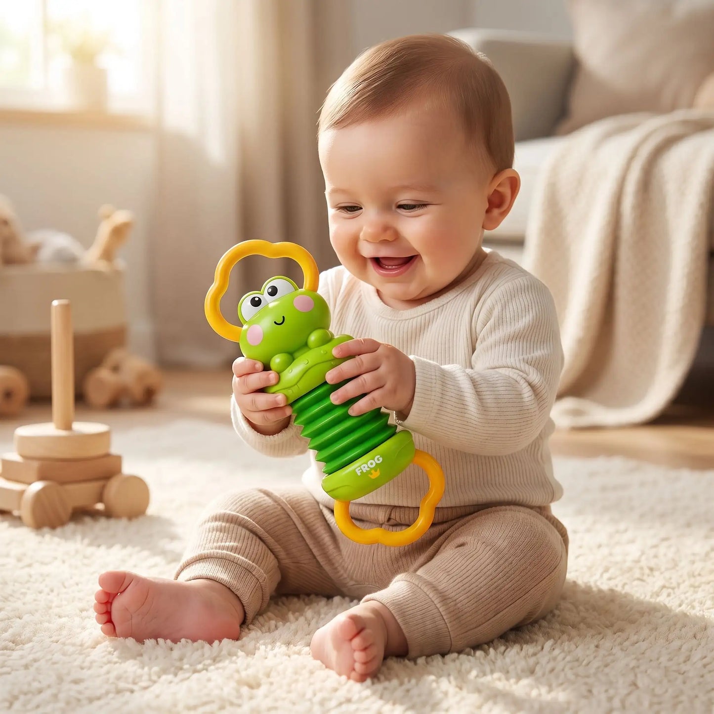 jouet bebe 6mois bebe joue vert accordeon