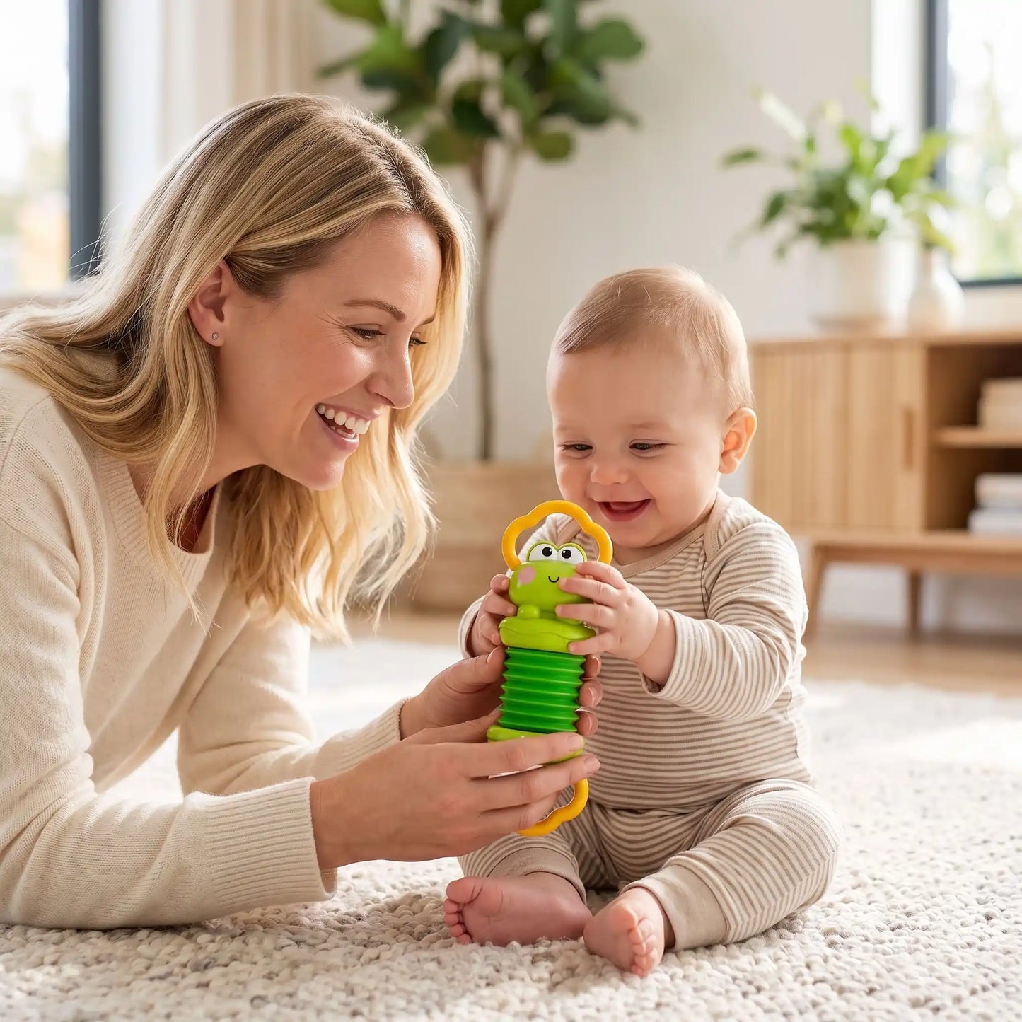jouet bebe 6mois maman joue vert accordeon bebe