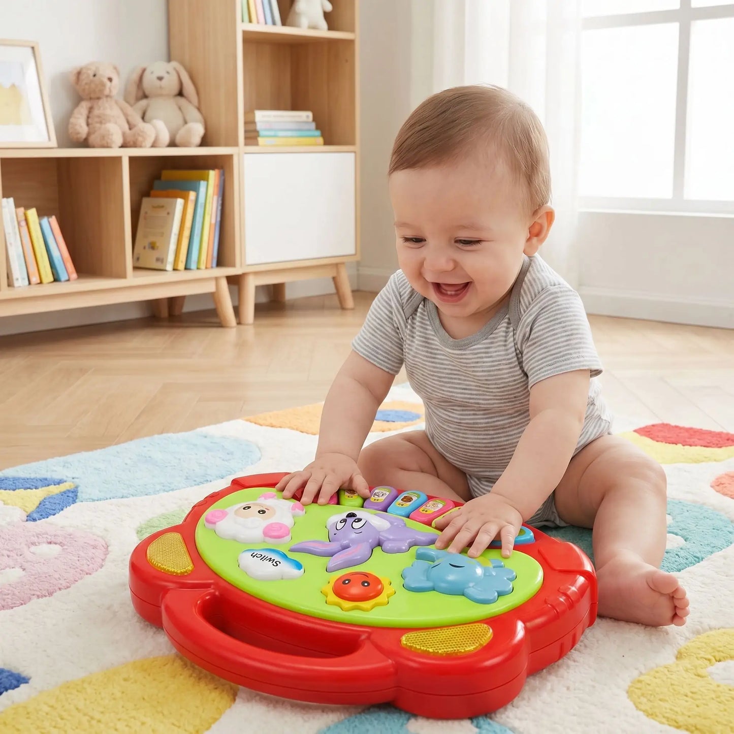 jouet bebe 6mois piano bebe assis