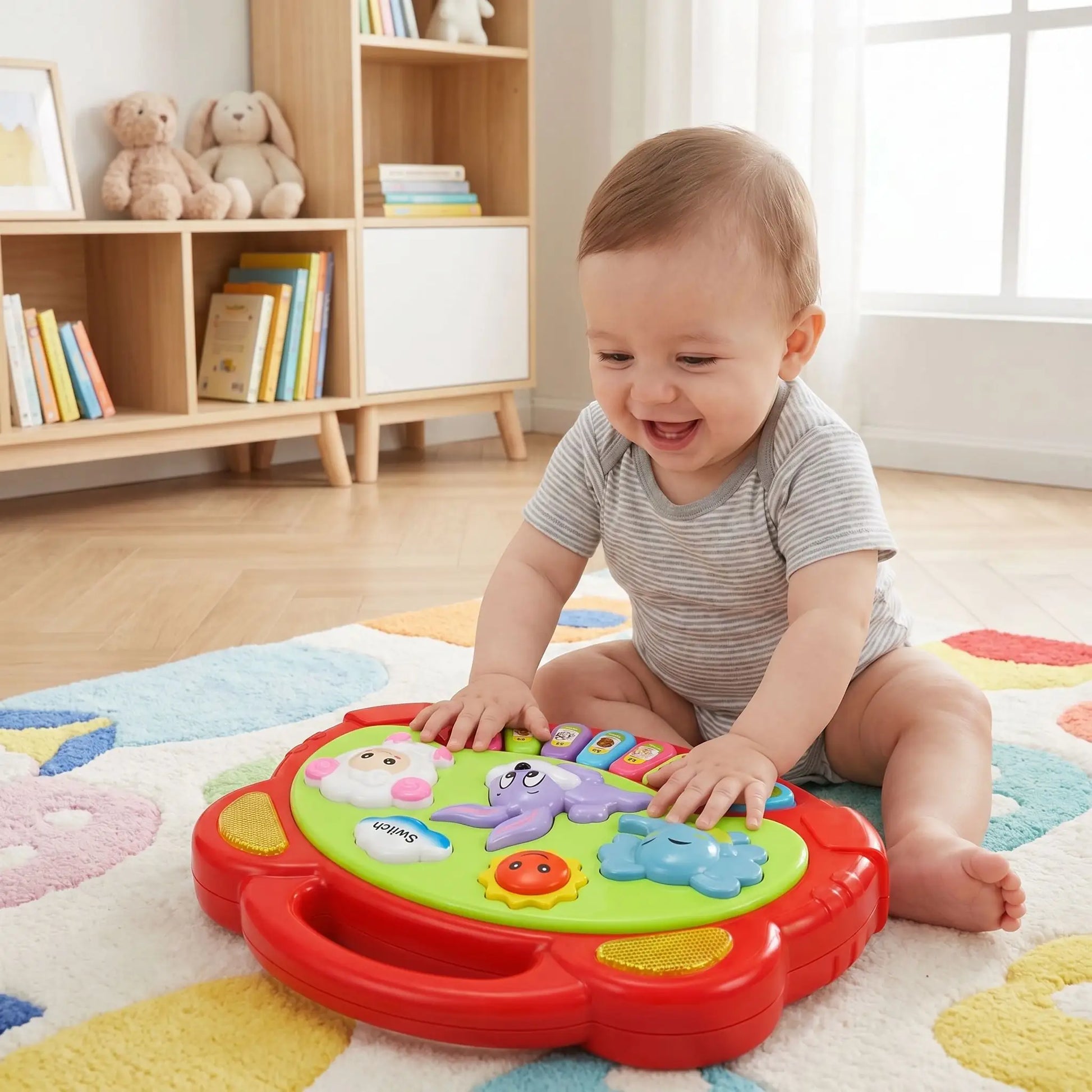 jouet bebe 6mois piano bebe assis