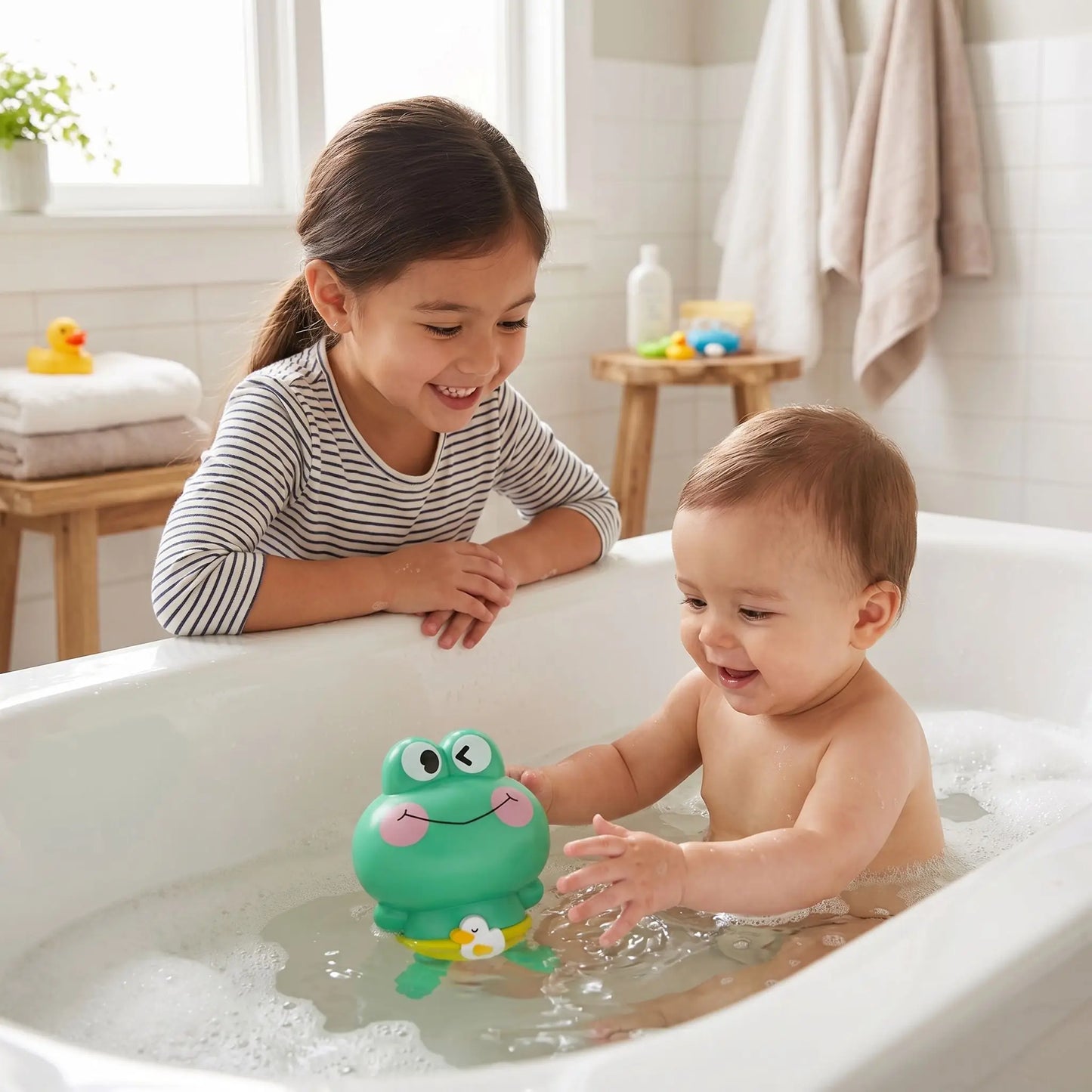 jouet de bain grenouille soeur bebe bain