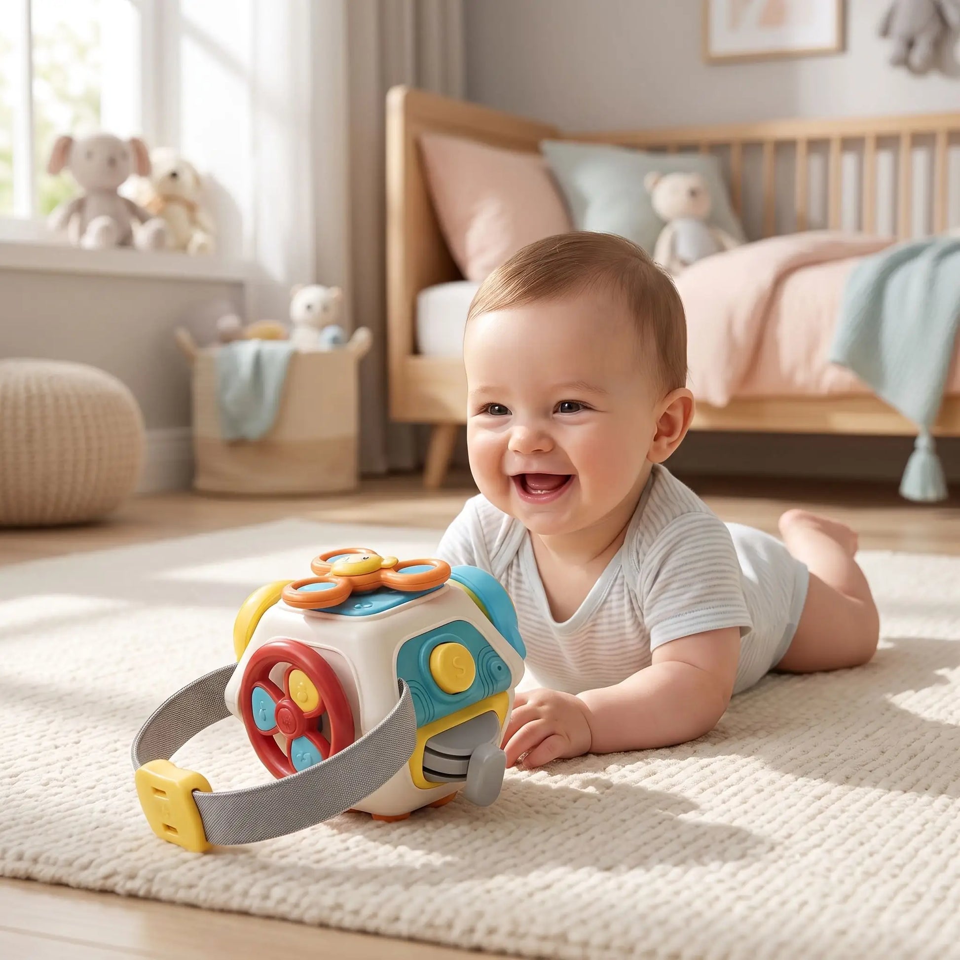 jouet pour bebe 6mois bebe joue cube coucher ventre