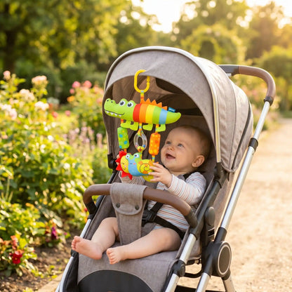 jouet pour bebe suspendu croco pousette