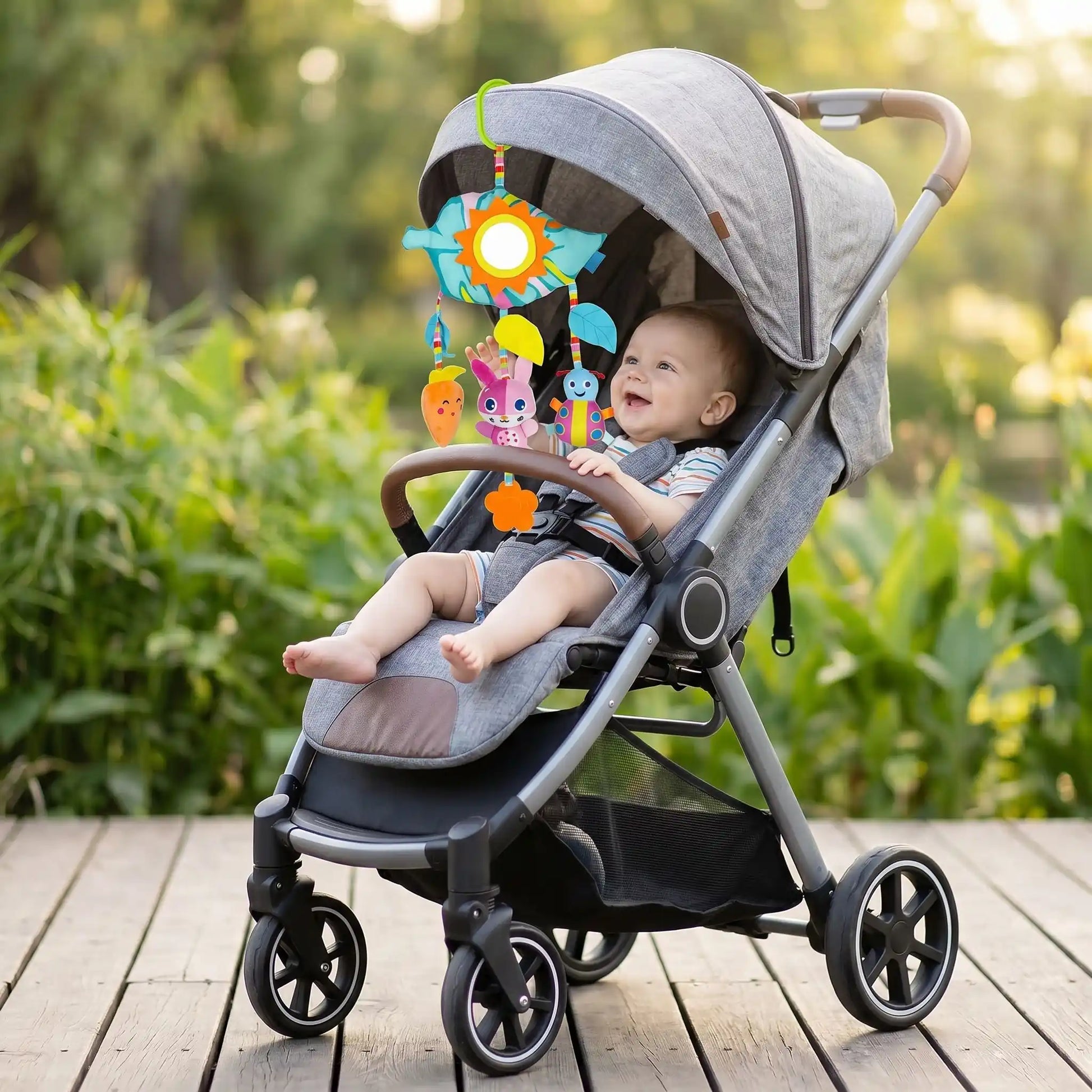 jouet pour bebe suspendu pousette lapin