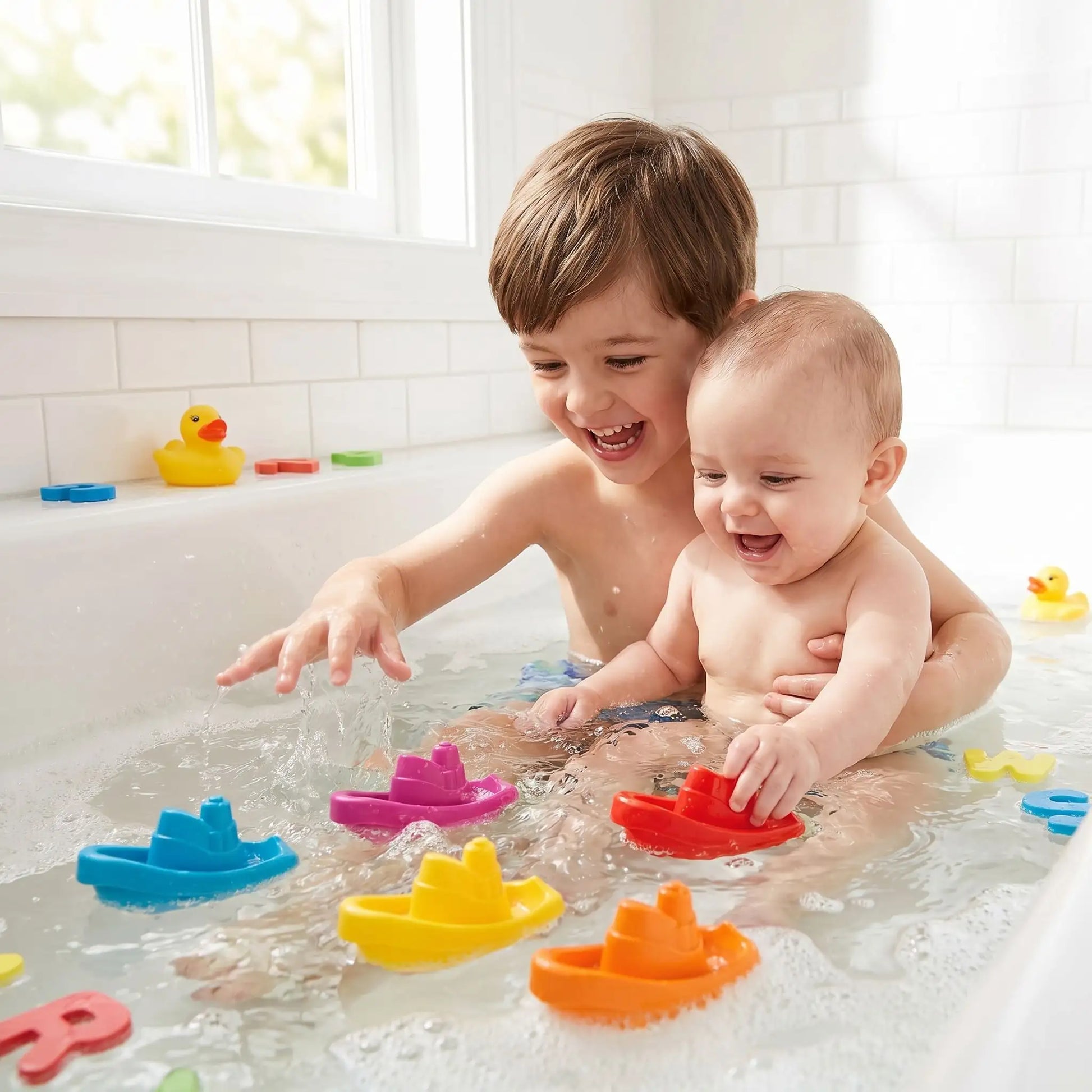 jouets de bain bebe bateau frere bain