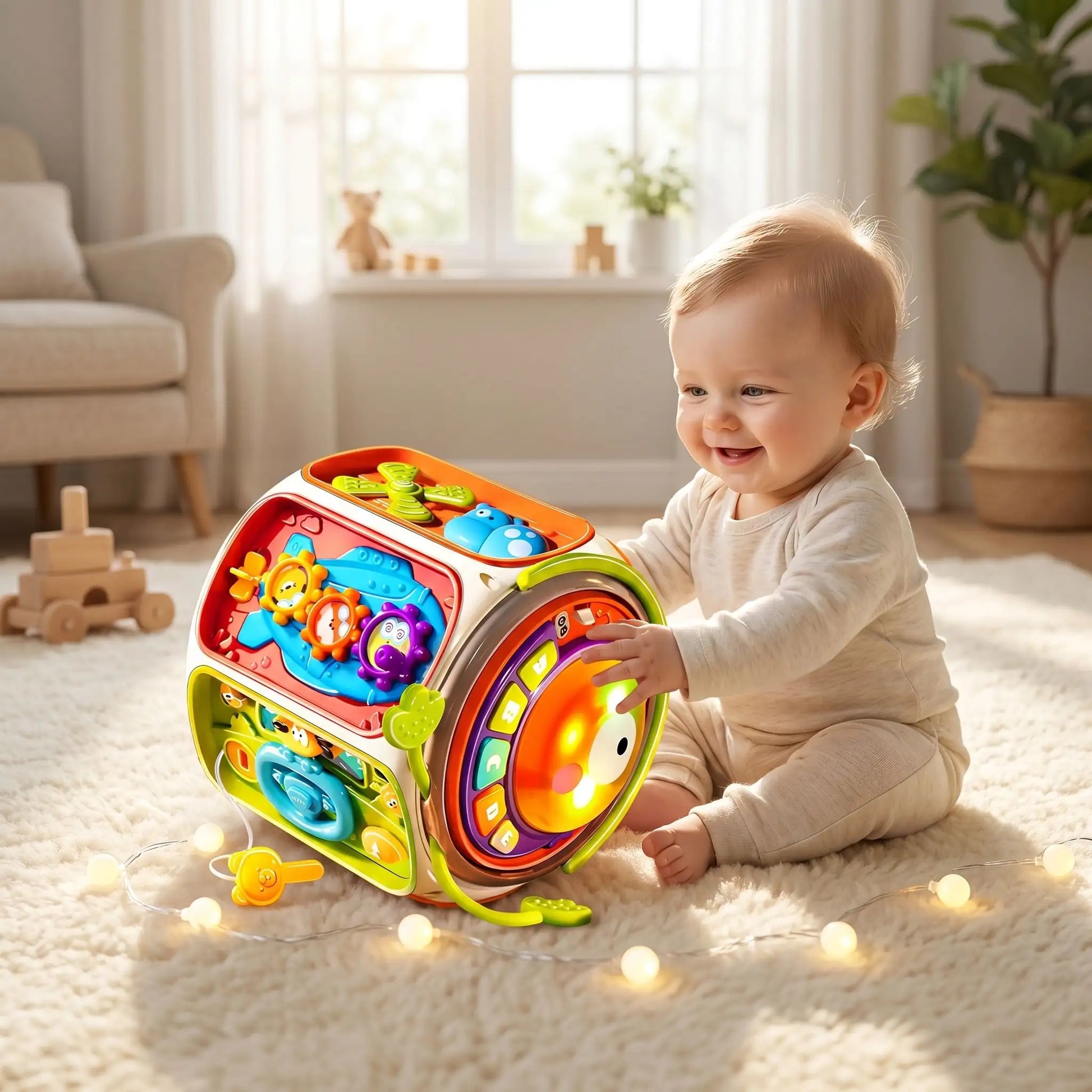 jouets pour bebe 1an bebe assis tapis
