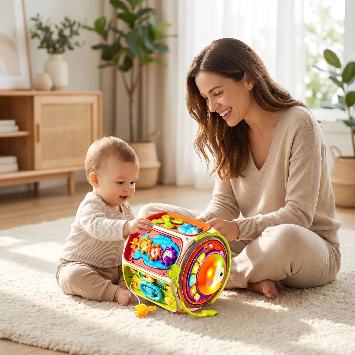 jouets pour bebe 1an musical maman assis