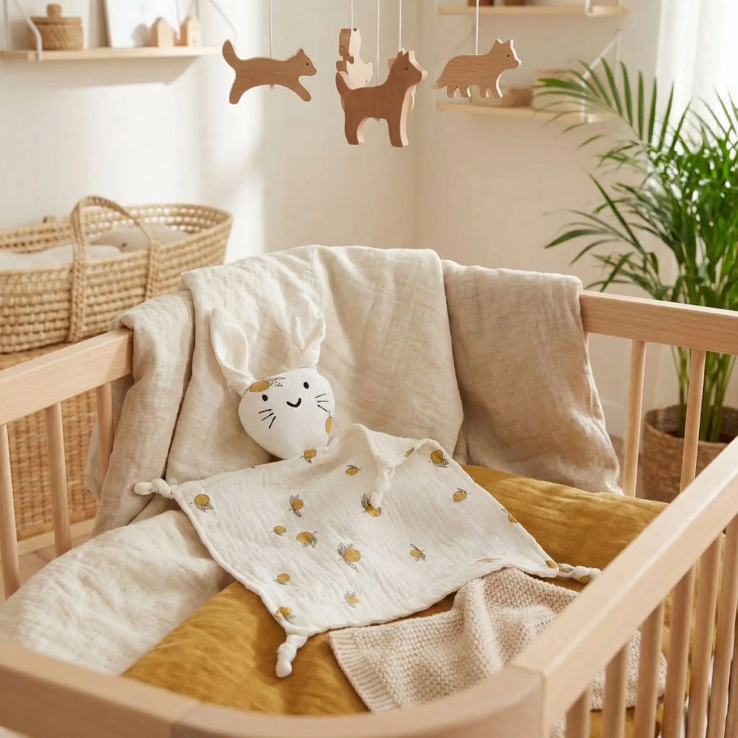 lapin doudou berceau
