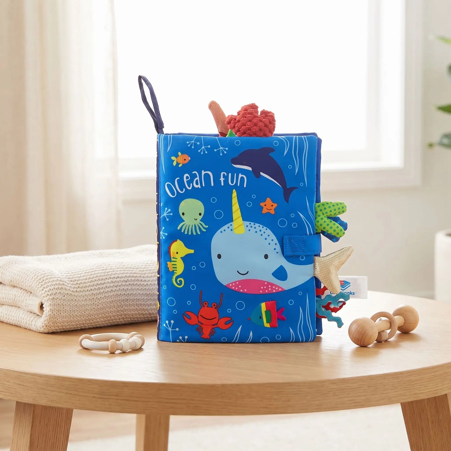 livre bebe bleu table jouet