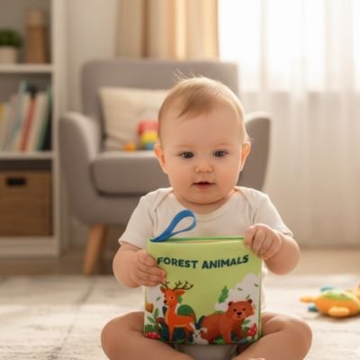 Livre bebe en tissus livre bebe vert