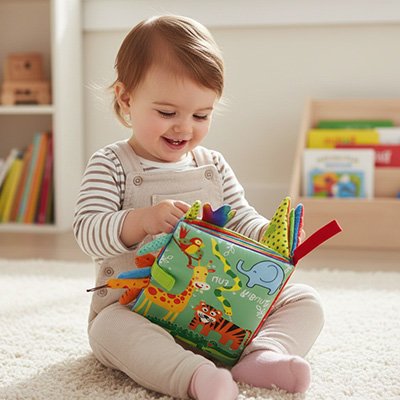 Livre bebe en tissus tigre bebe
