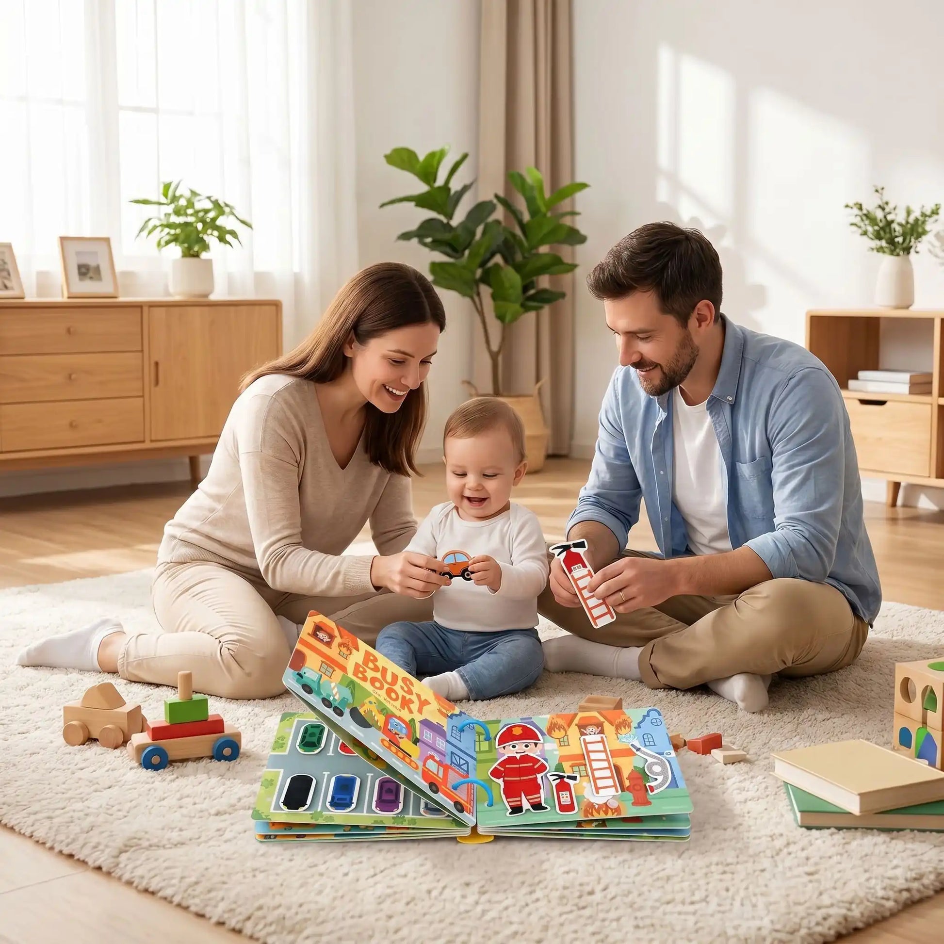livre bebe famille joue