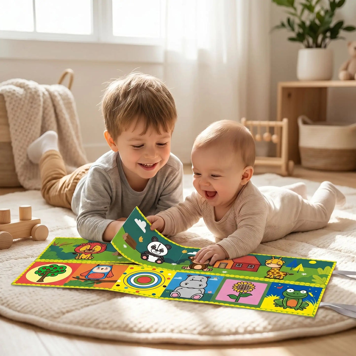 livre bebe frere joue
