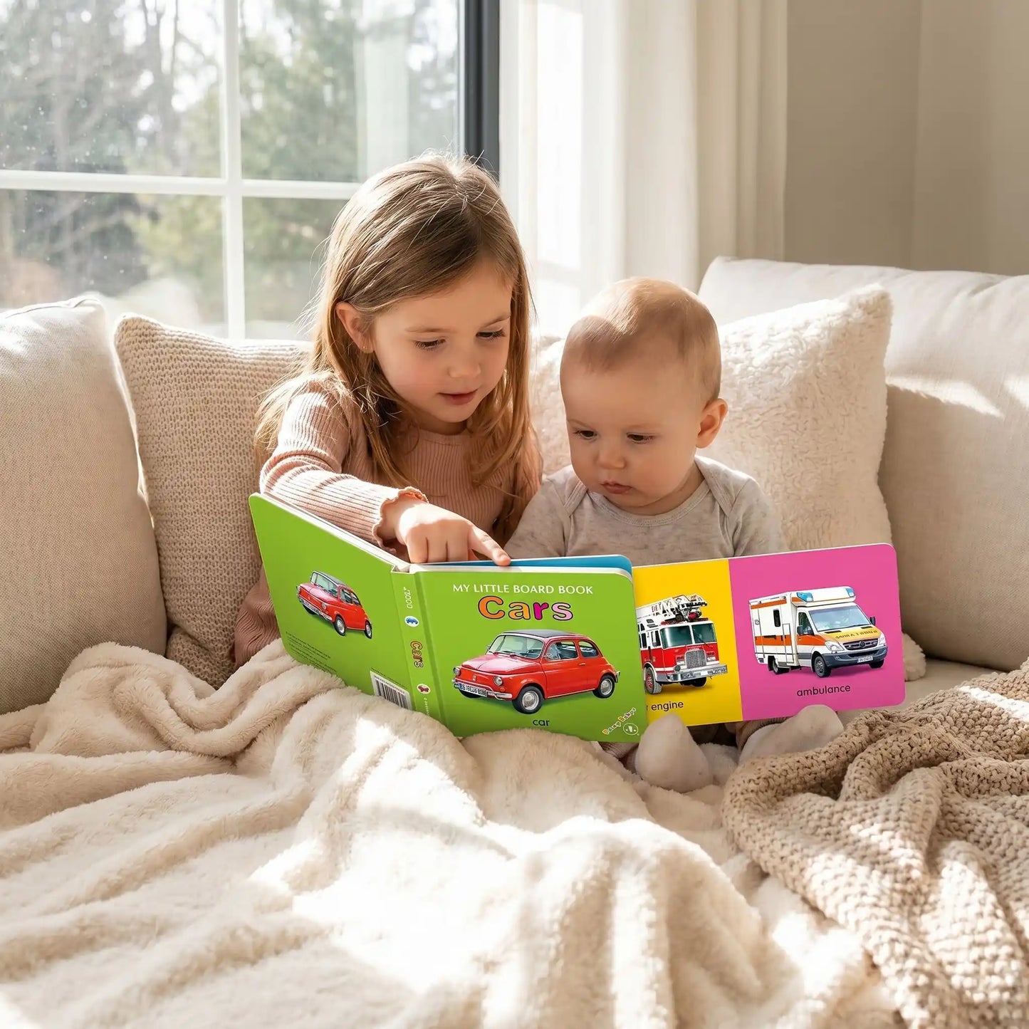 livre bebe soeur voitures rouge