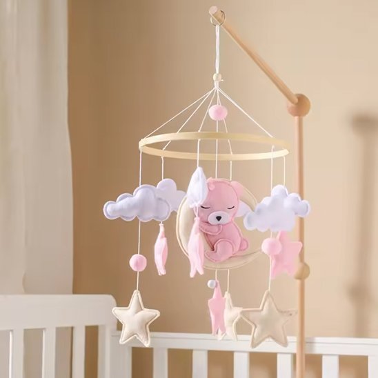 MOBILE BEBE OURS ROSE