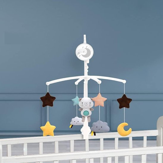 Mobile musical bébé blanc ours