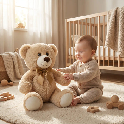ours en peluche douceur bebe assis